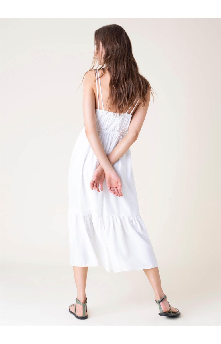 Vestido Crinckle Off White