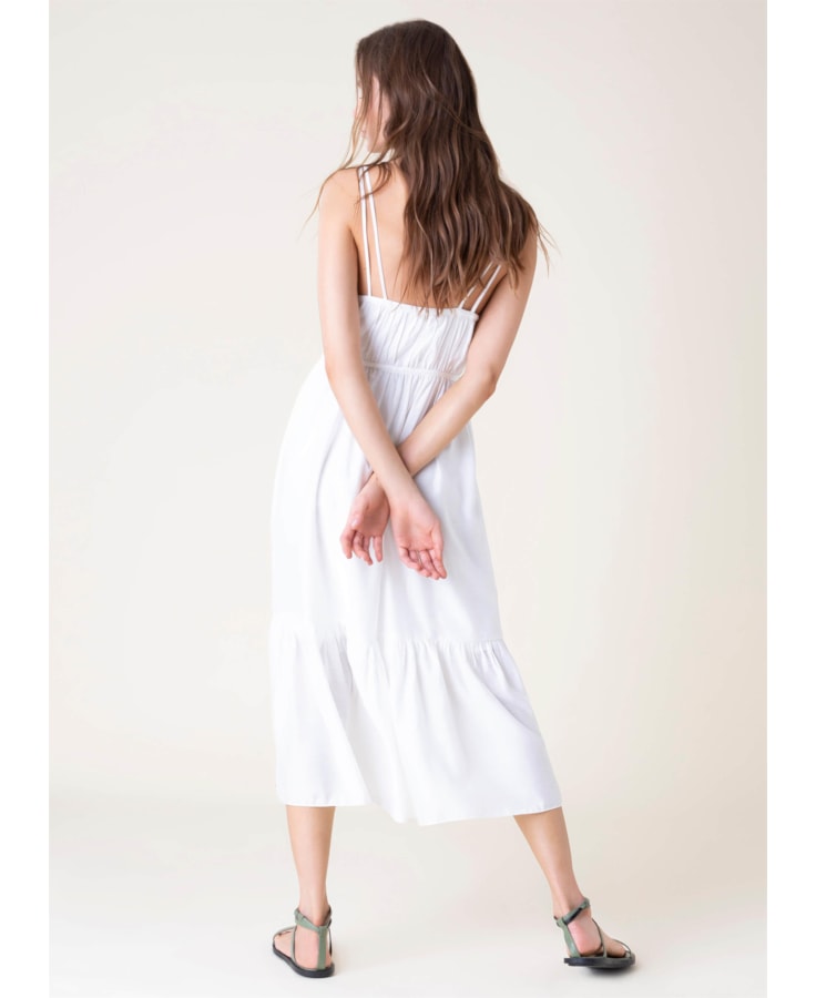 Vestido Crinckle Off White