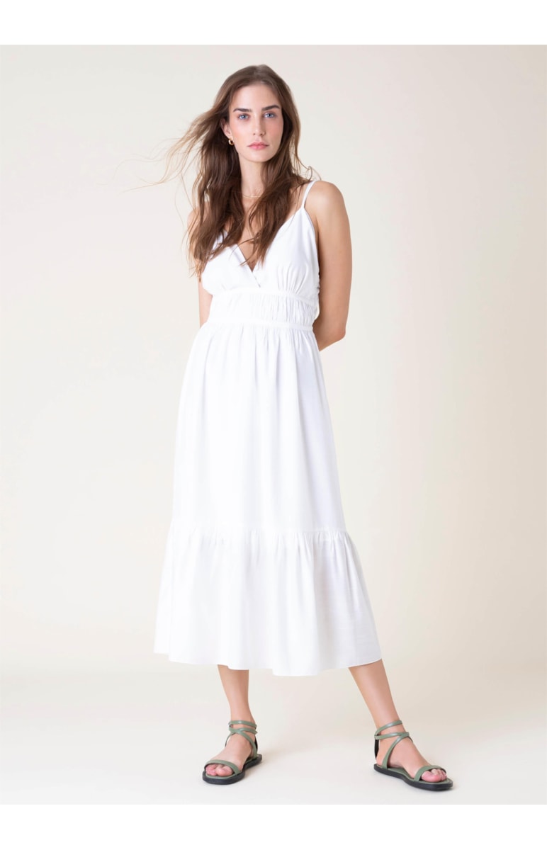 Vestido Crinckle Off White