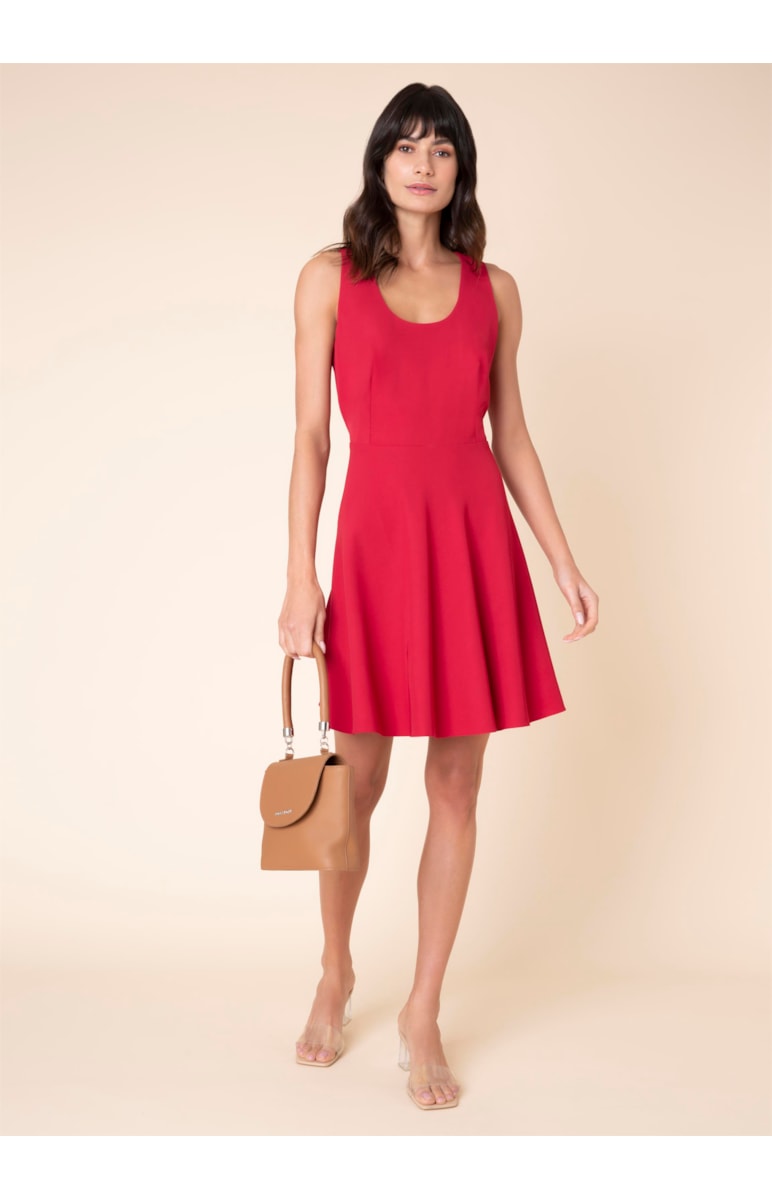 Vestido Curto Básico Vermelho