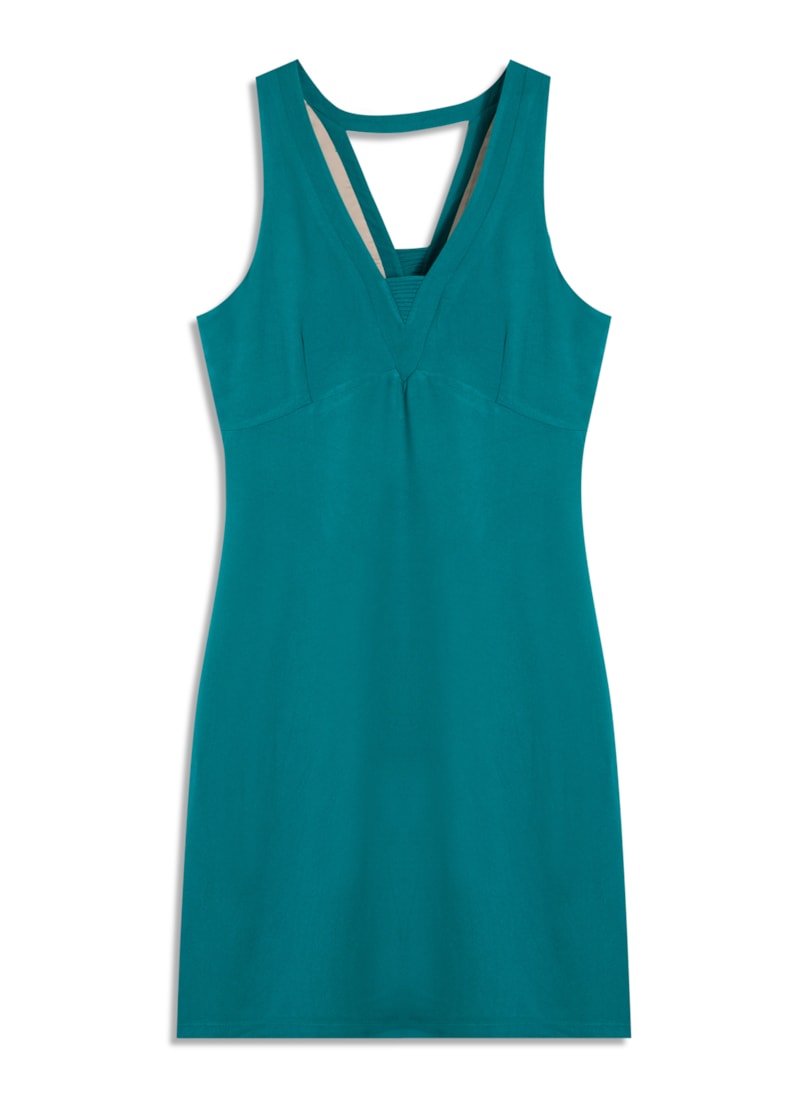 Vestido Curto Crepe de Viscose Liso Old Blue