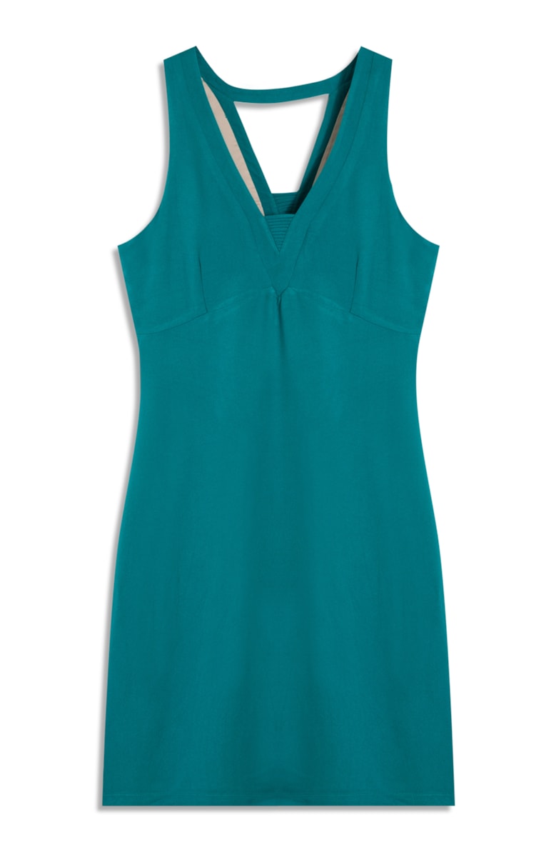 Vestido Curto Crepe de Viscose Liso Old Blue