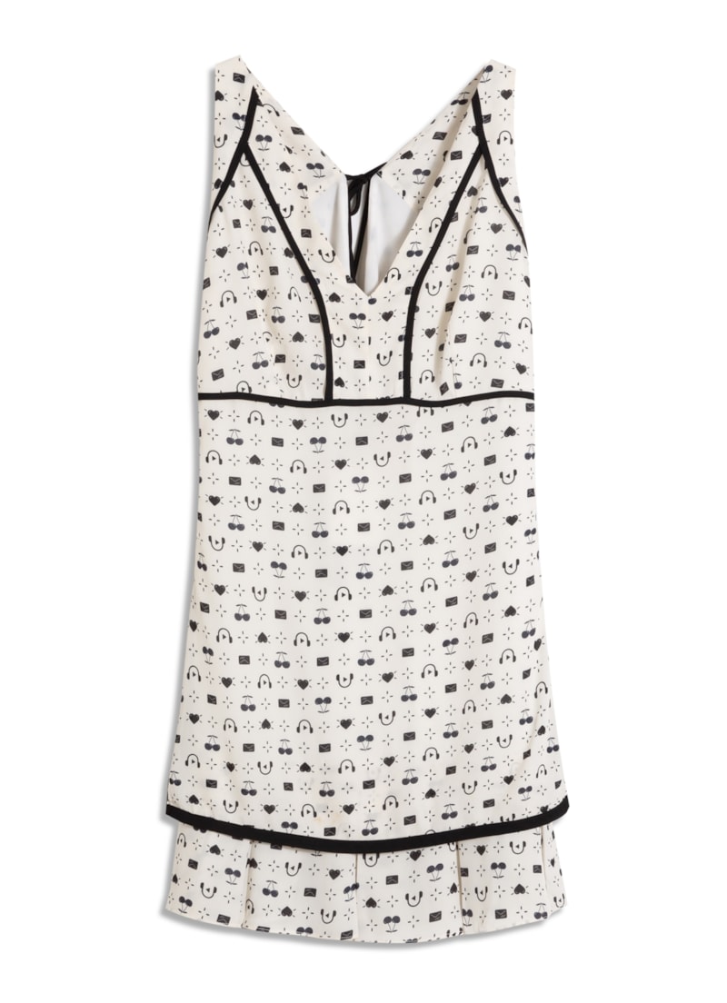 Vestido Curto Estampa Gravataria Play Estampado