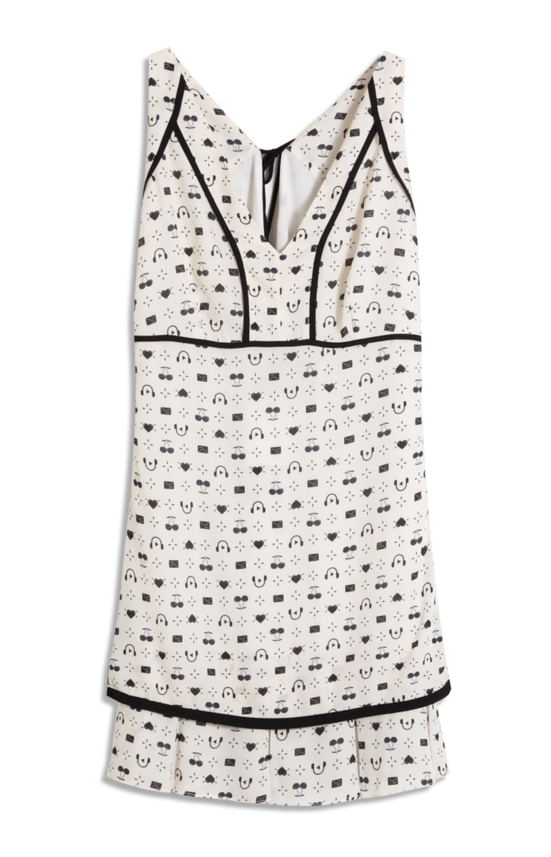 Vestido Curto Estampa Gravataria Play Estampado