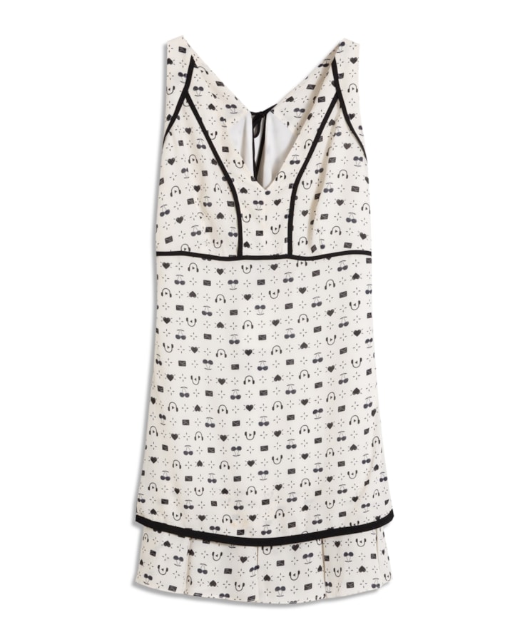 Vestido Curto Estampa Gravataria Play Estampado