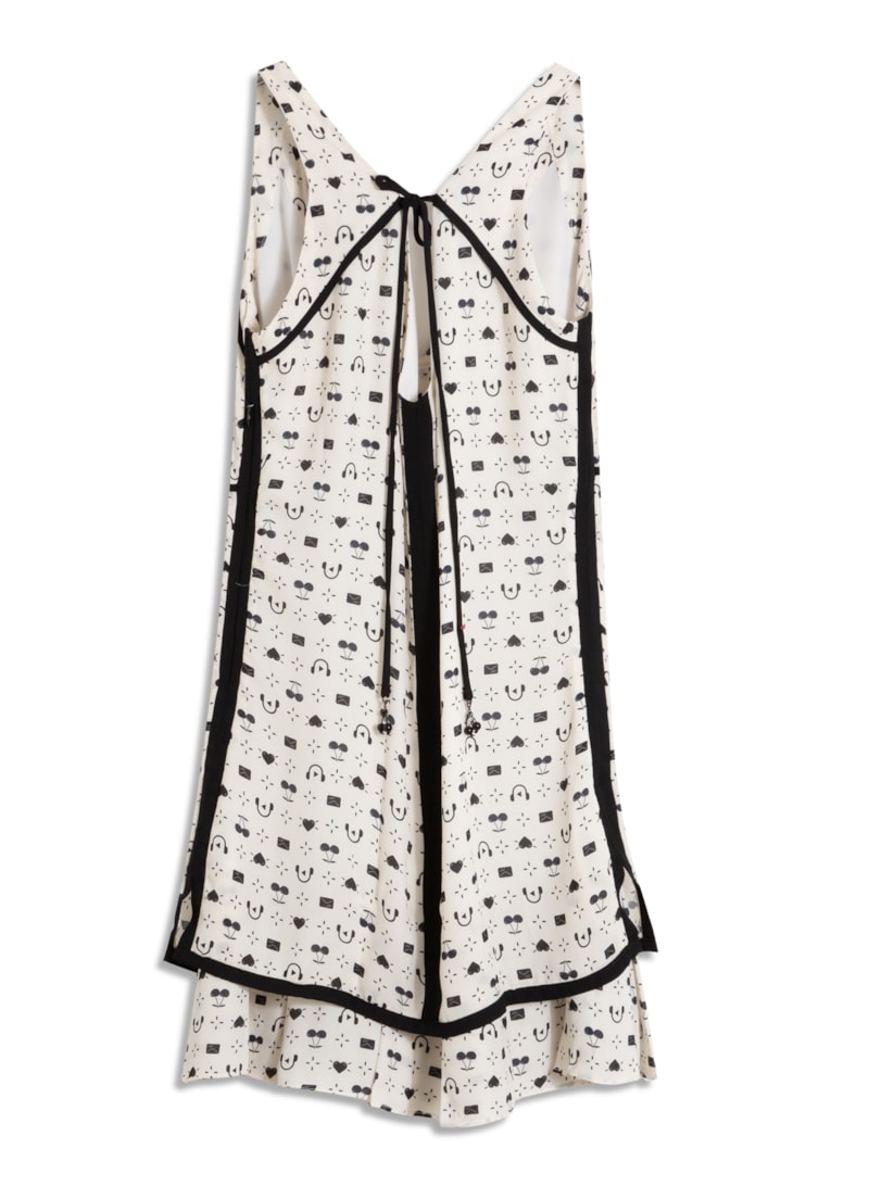 Vestido Curto Estampa Gravataria Play Estampado