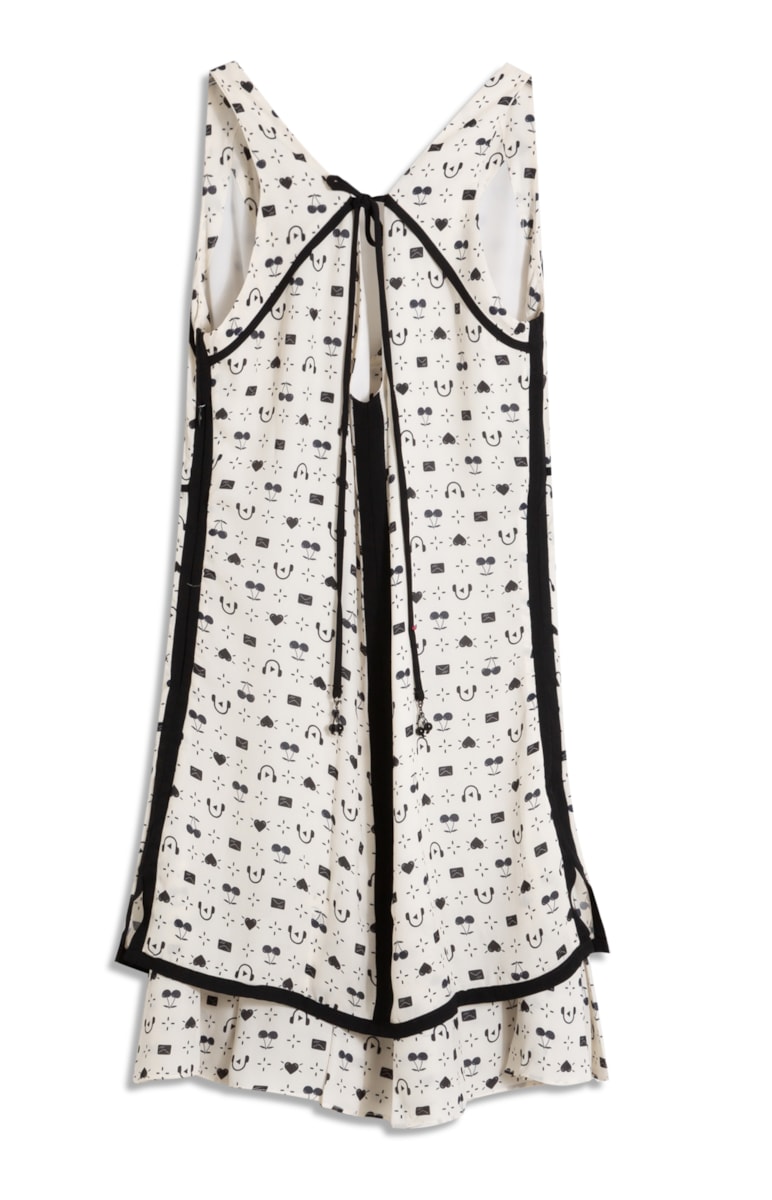 Vestido Curto Estampa Gravataria Play Estampado