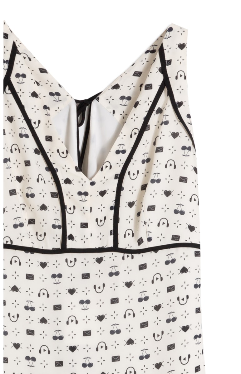 Vestido Curto Estampa Gravataria Play Estampado