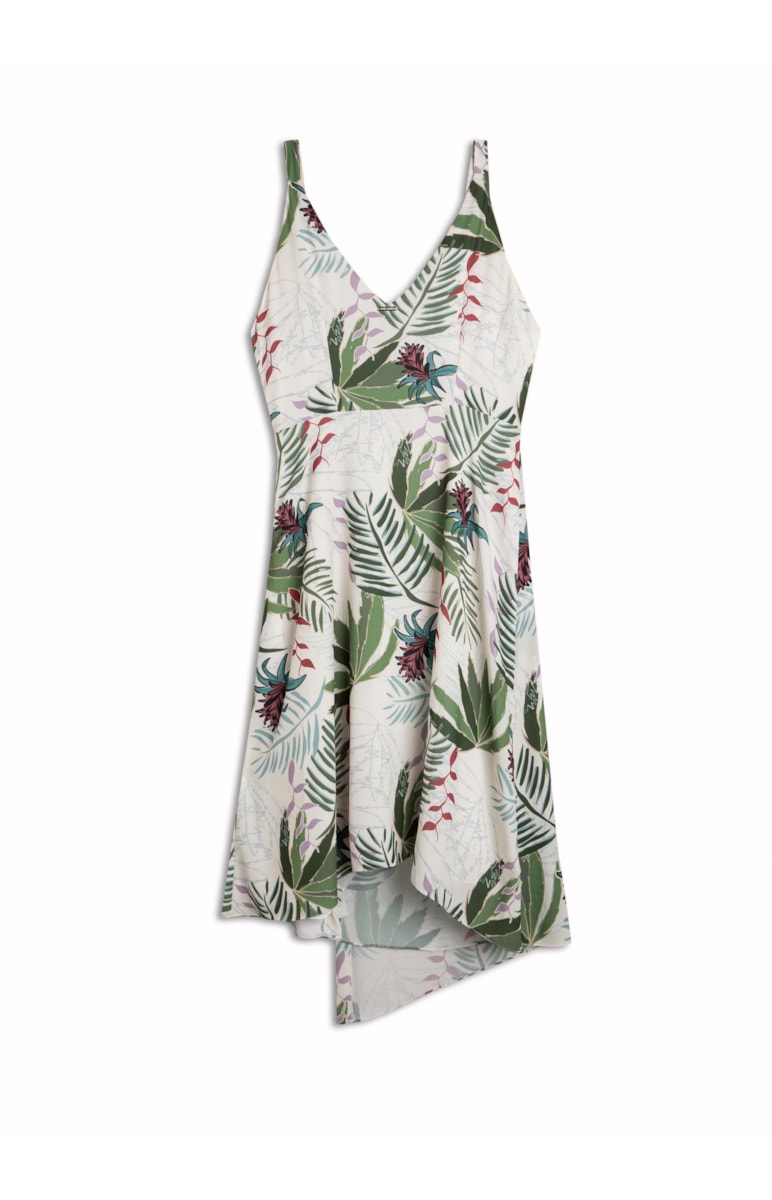 Vestido Curto Estampado Fivela Estampado
