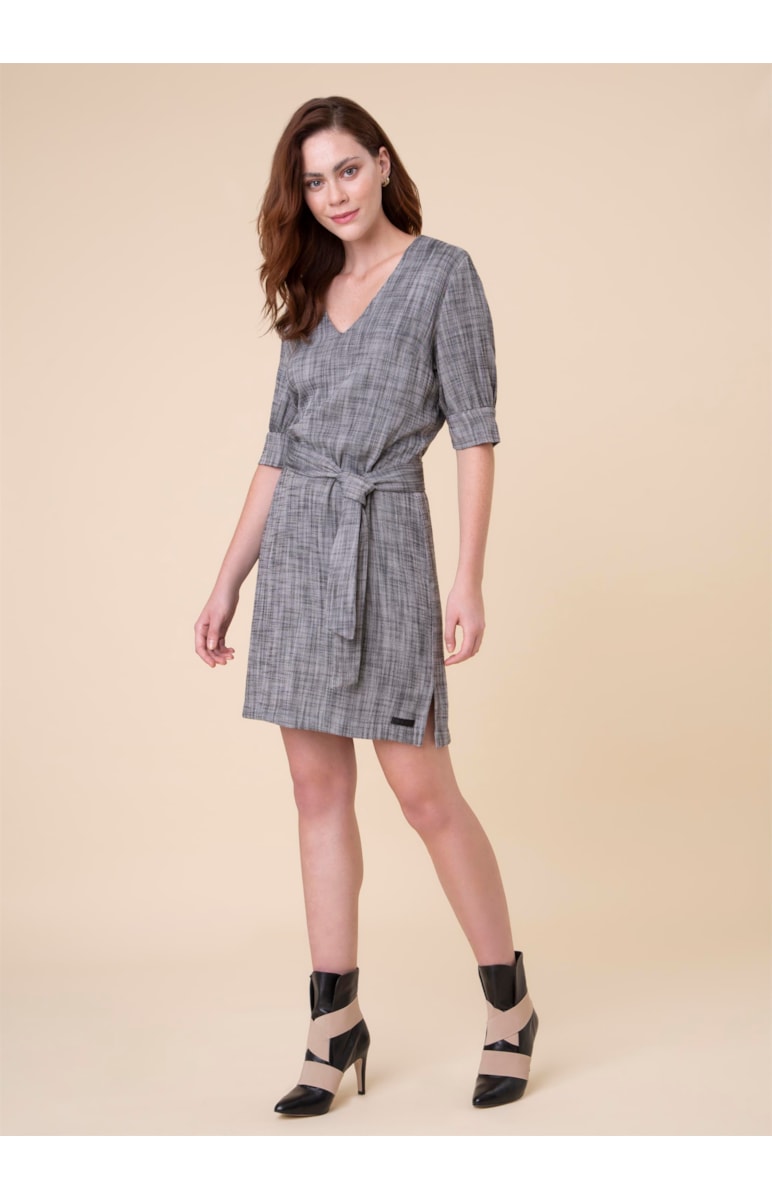 Vestido Curto Laço Preto