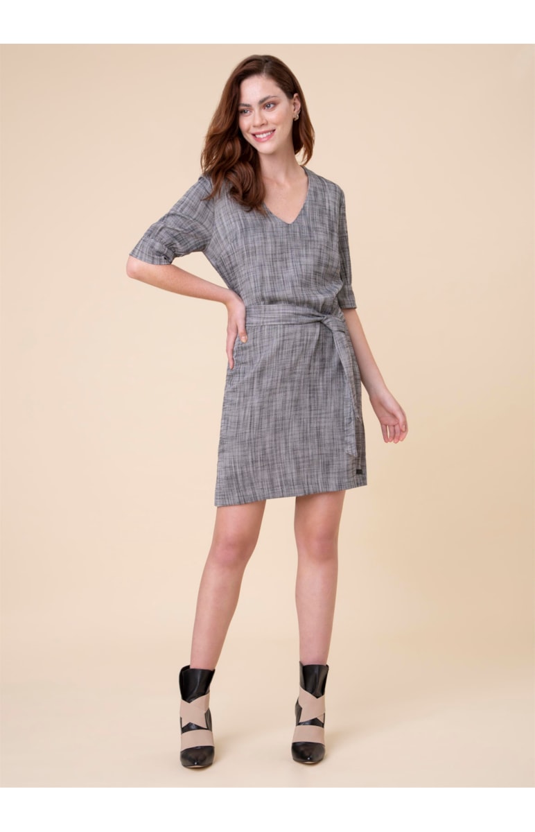 Vestido Curto Laço Preto