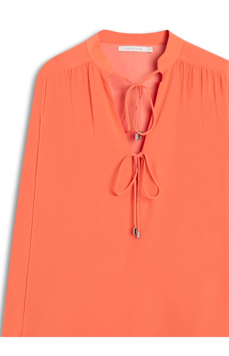 Vestido Curto Seda Coral