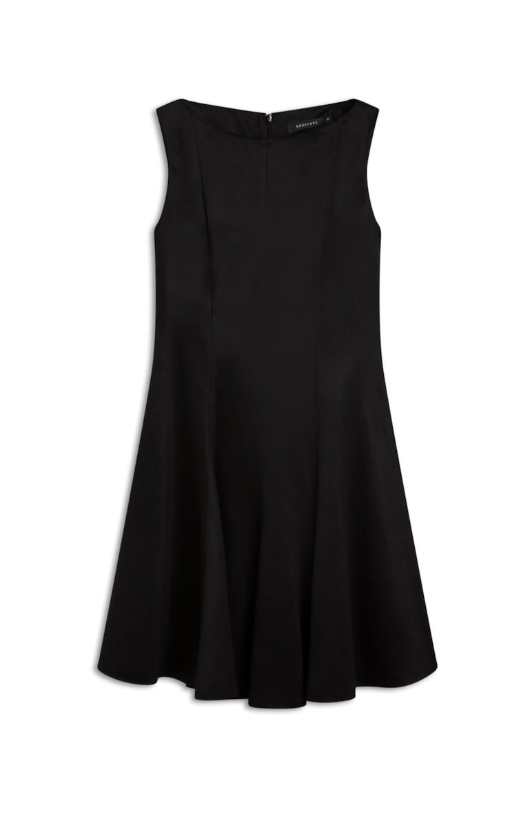 Vestido de Nesgas Alfa Basic Preto