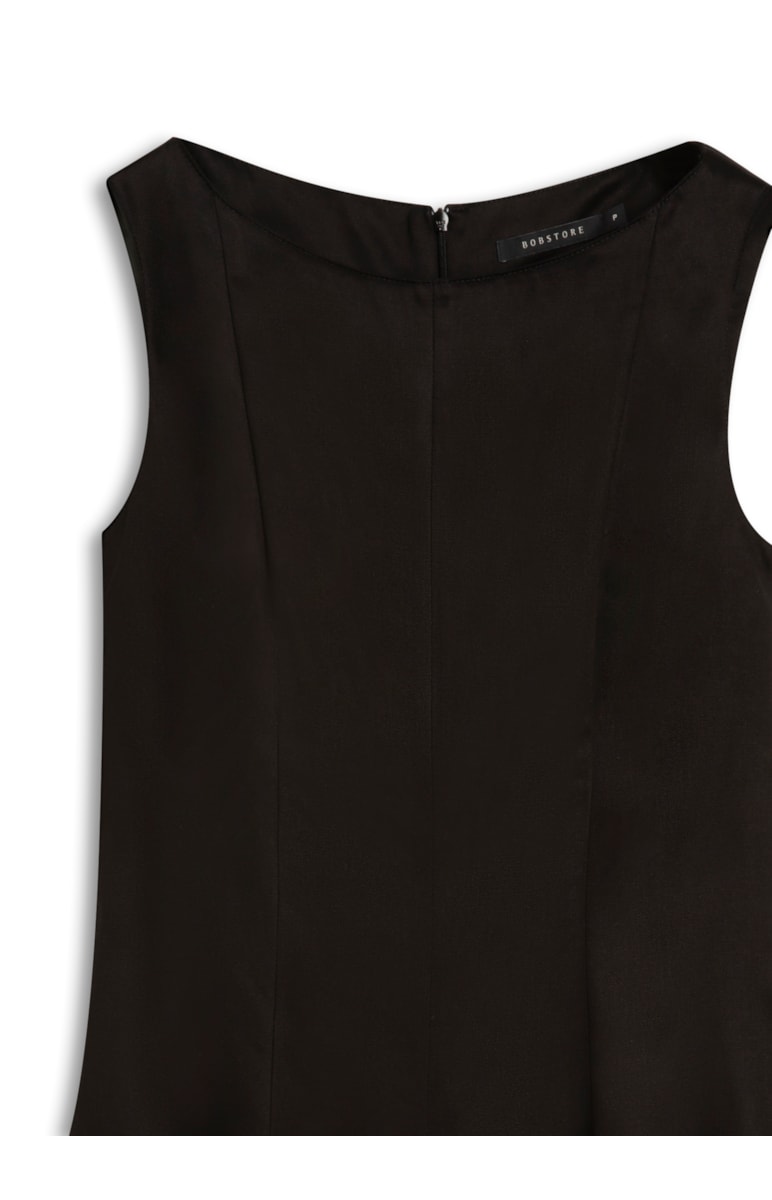 Vestido de Nesgas Alfa Basic Preto