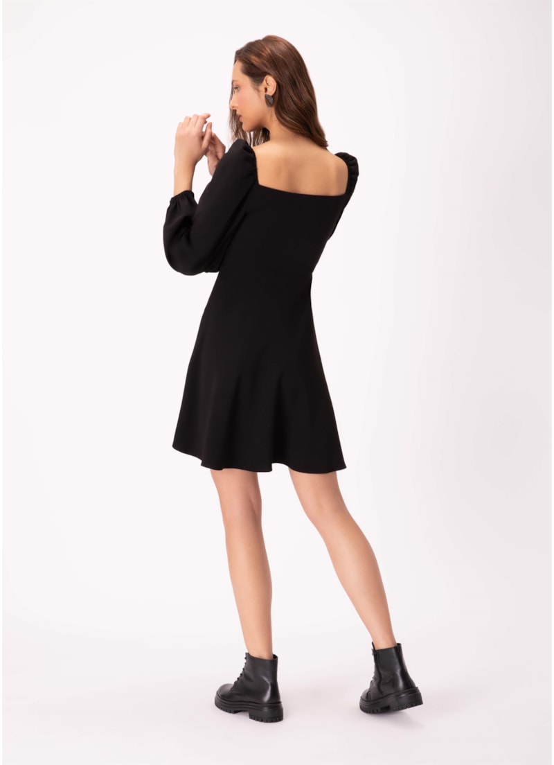 Vestido Decote Alfa Preto