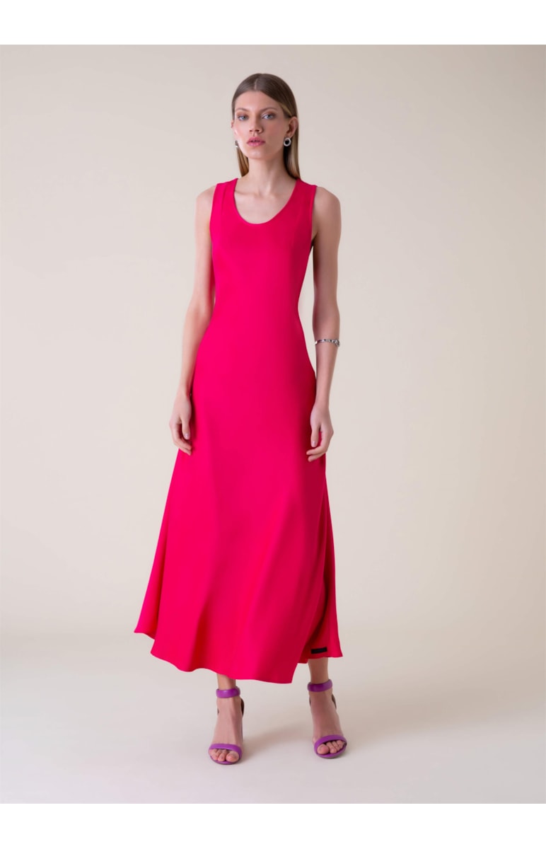 Vestido Decote Costas Pink
