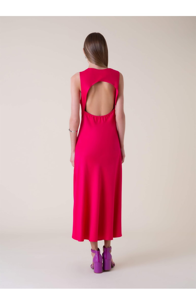 Vestido Decote Costas Pink