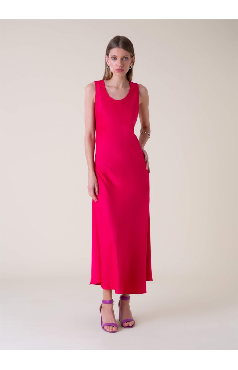 Vestido Decote Costas Pink