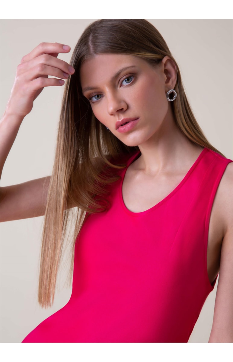 Vestido Decote Costas Pink