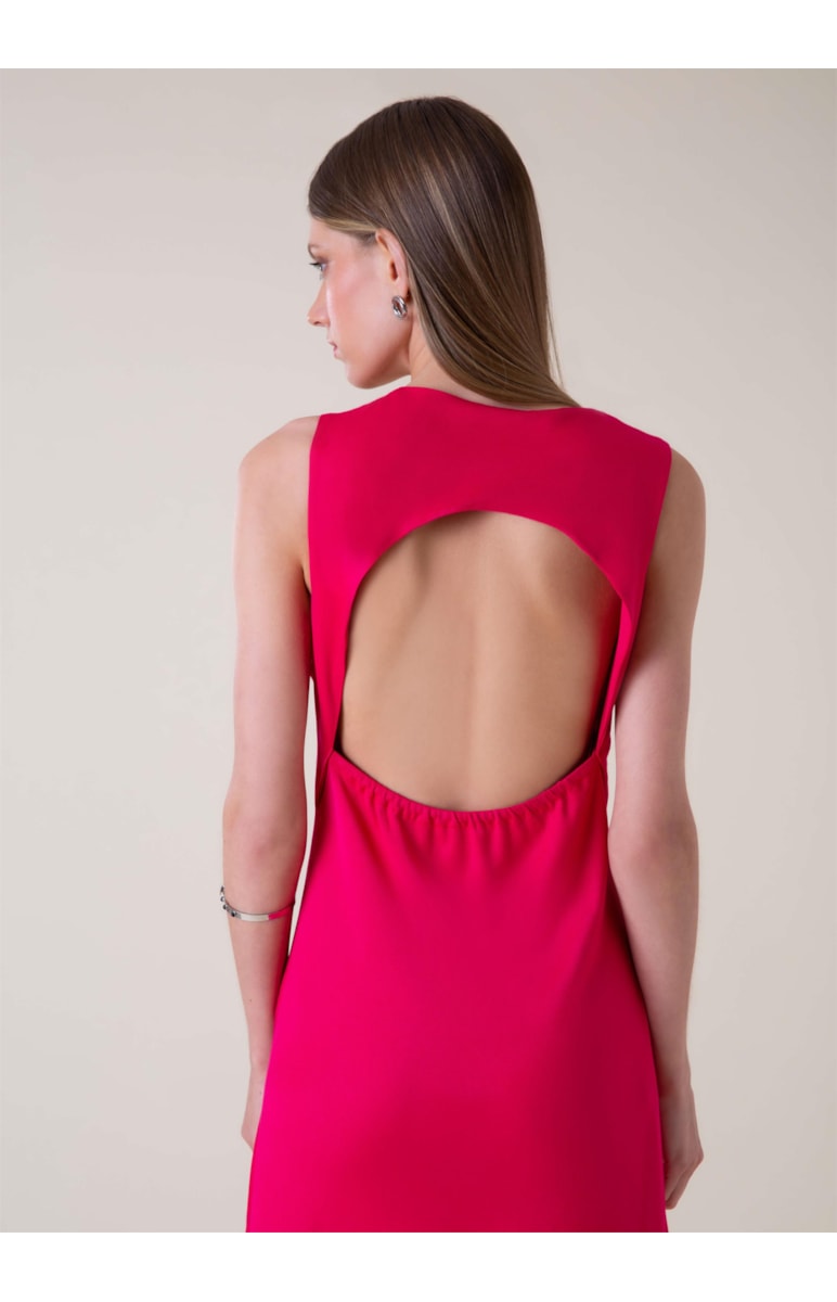 Vestido Decote Costas Pink
