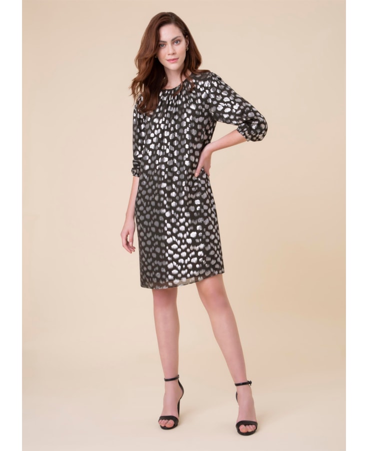 Vestido Devore Preto