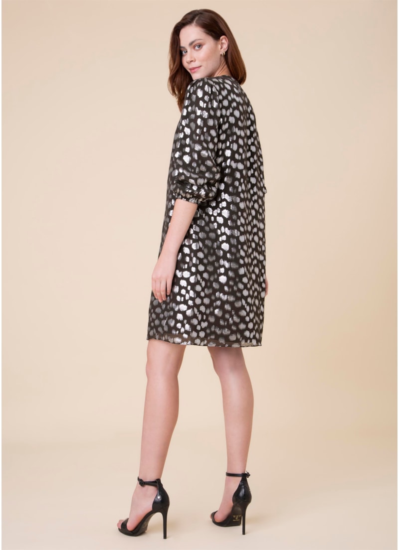 Vestido Devore Preto