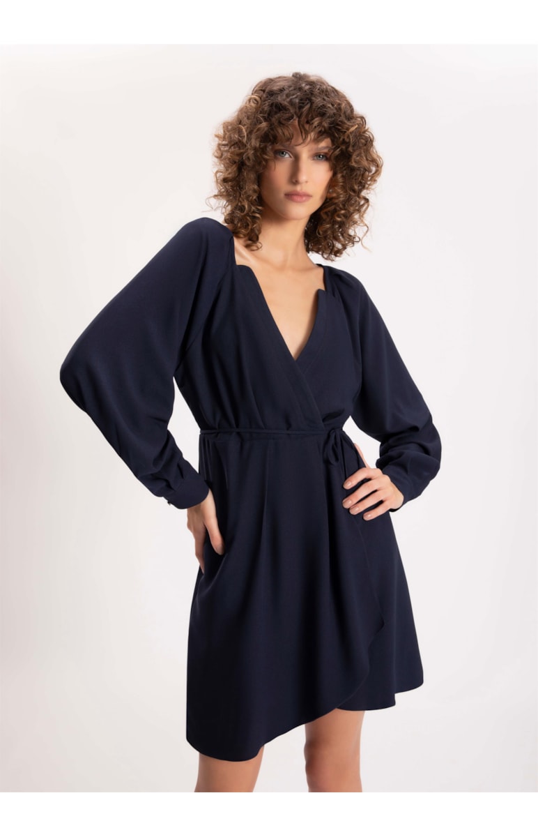 Vestido Duomo Transpasse Dark Navy