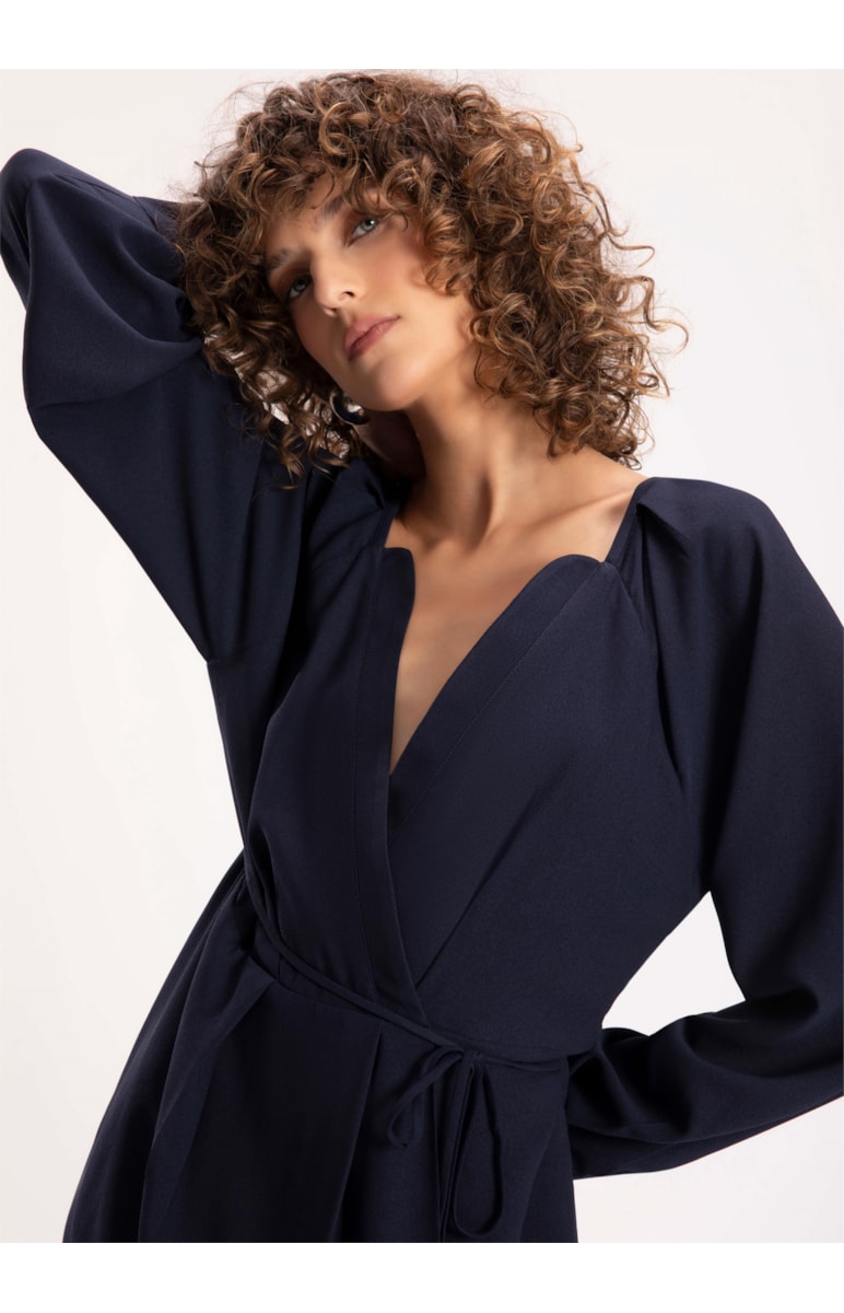 Vestido Duomo Transpasse Dark Navy