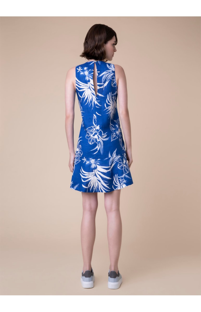 Vestido Folhagem Blue Estampado