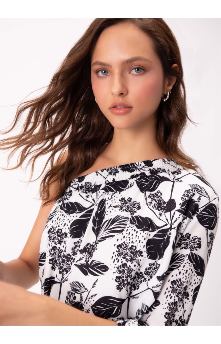 Vestido Garden Midi Ombro So Branco