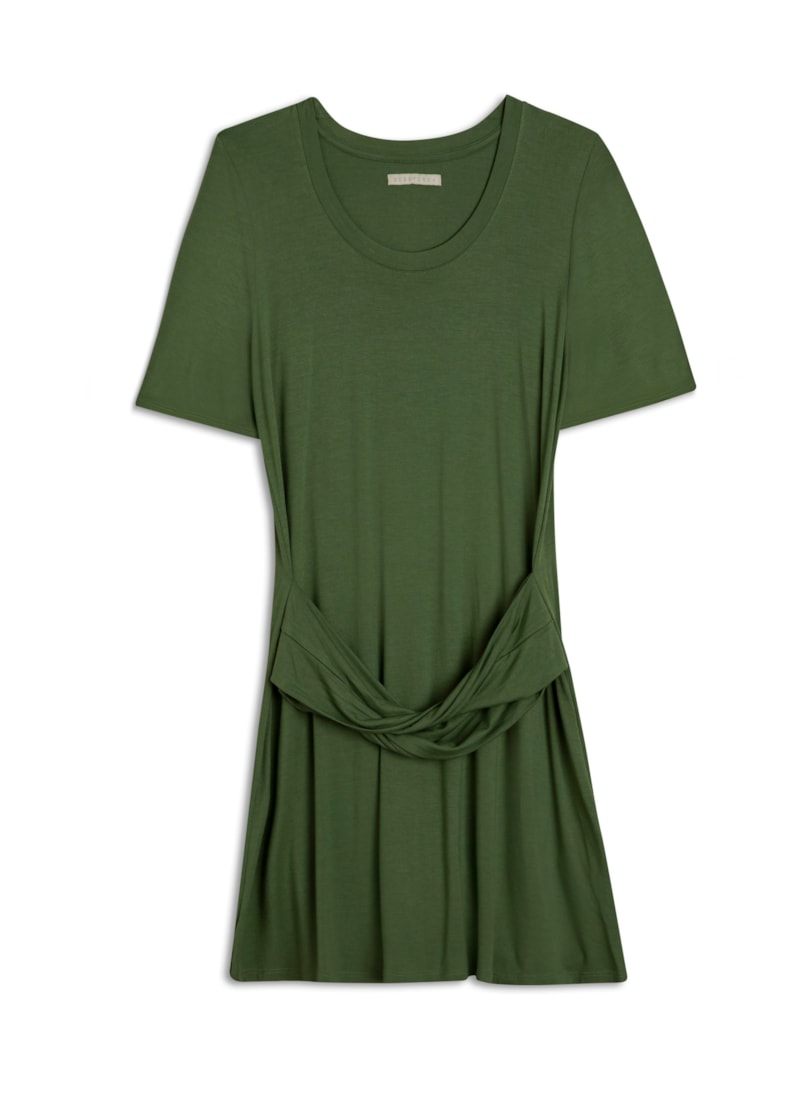Vestido Godê Básico Verde Claro