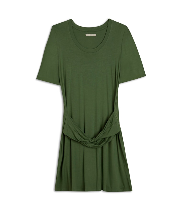 Vestido Godê Básico Verde Claro