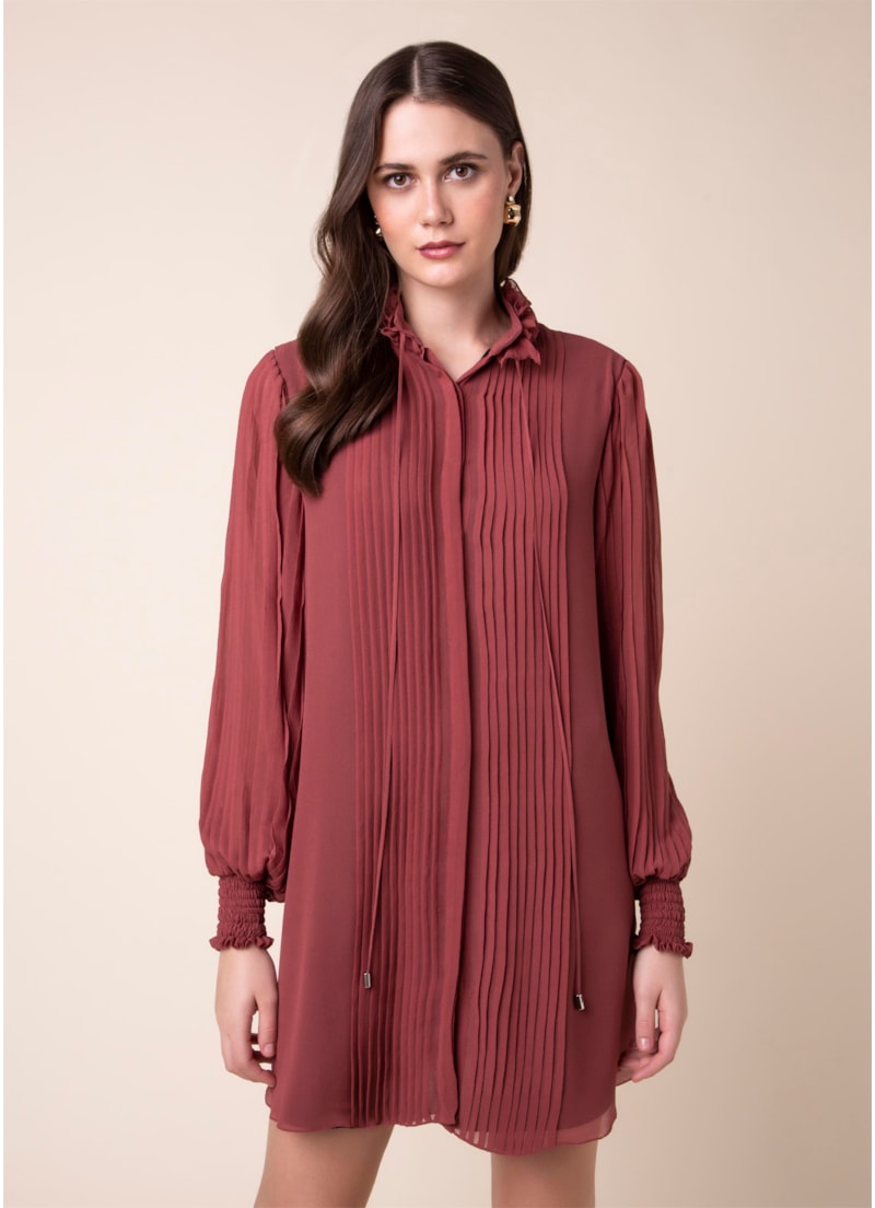 Vestido Gola Vitoriana Terra