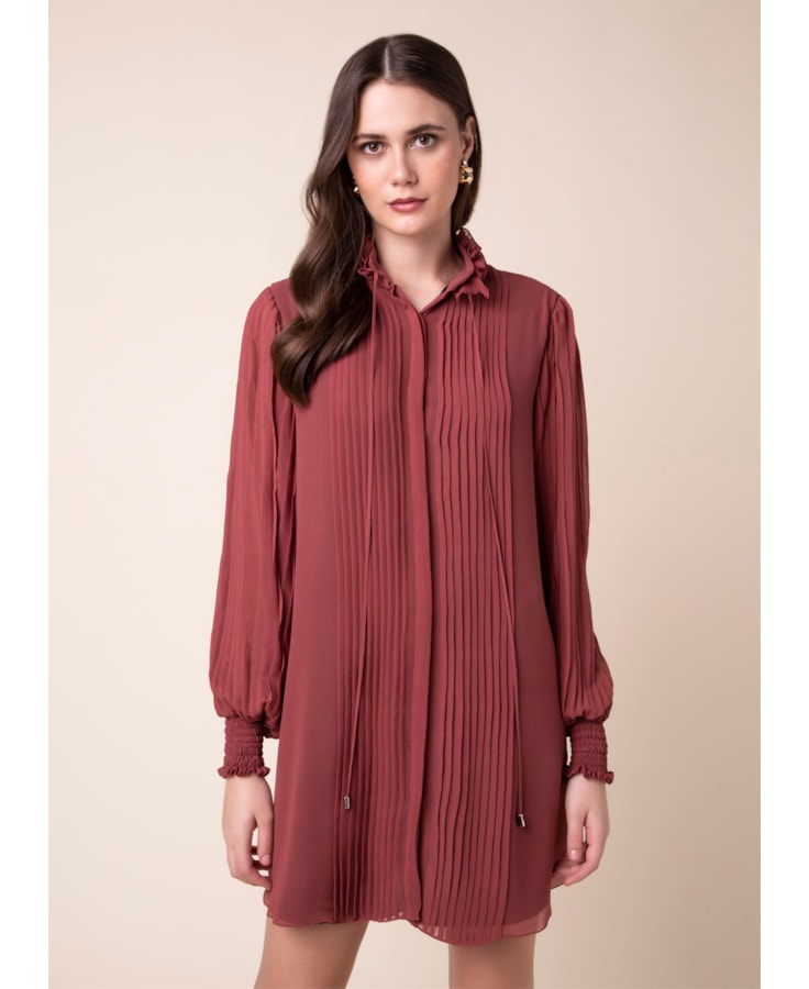 Vestido Gola Vitoriana Terra