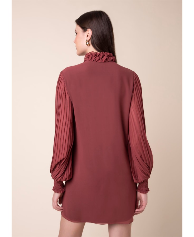 Vestido Gola Vitoriana Terra
