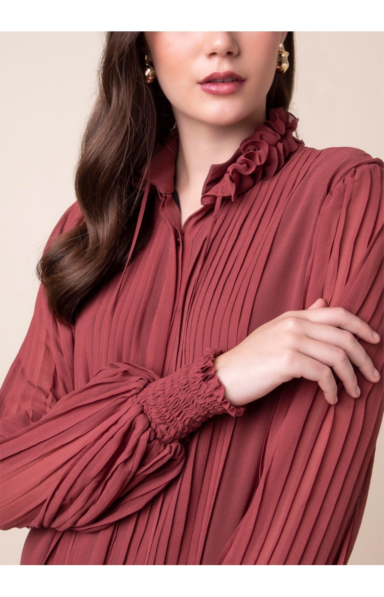 Vestido Gola Vitoriana Terra