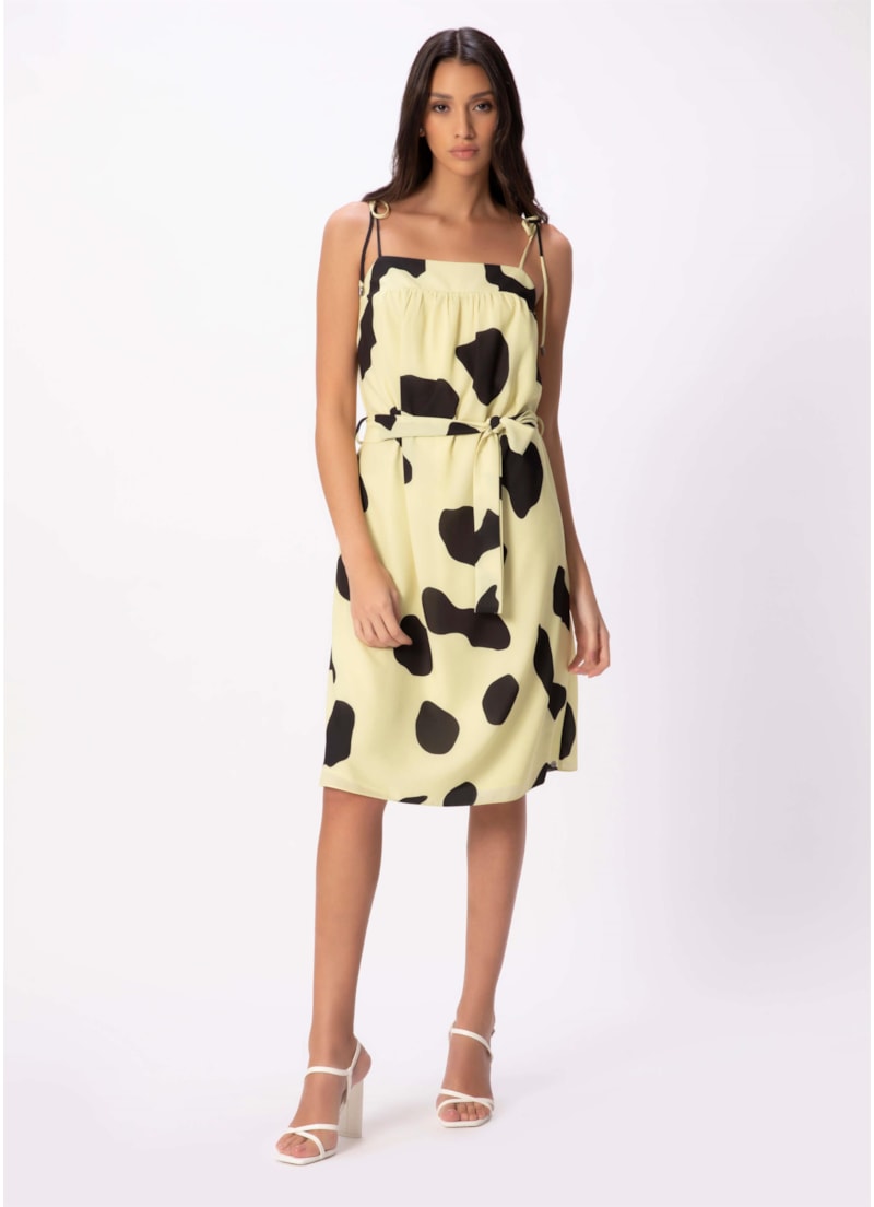 Vestido Graphic Prints Amarelo Limao