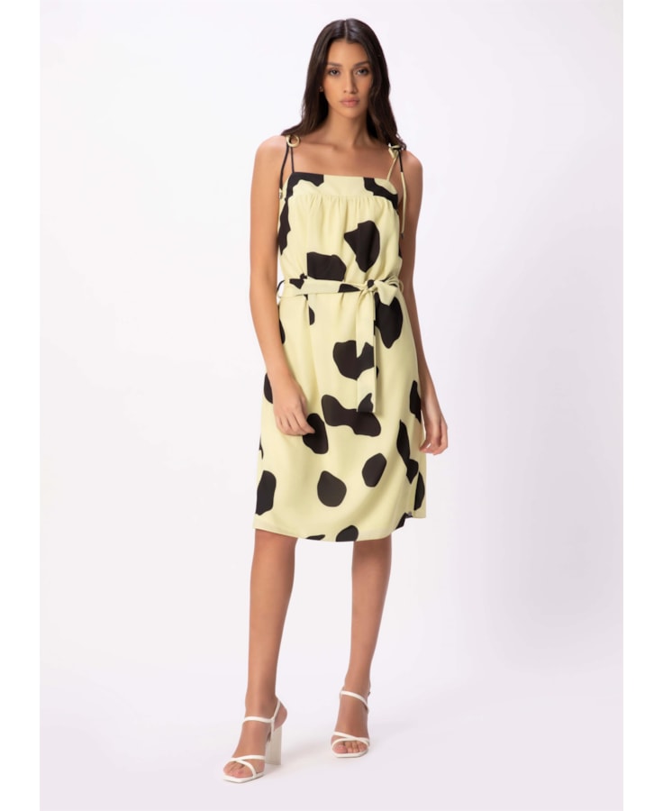 Vestido Graphic Prints Amarelo Limao