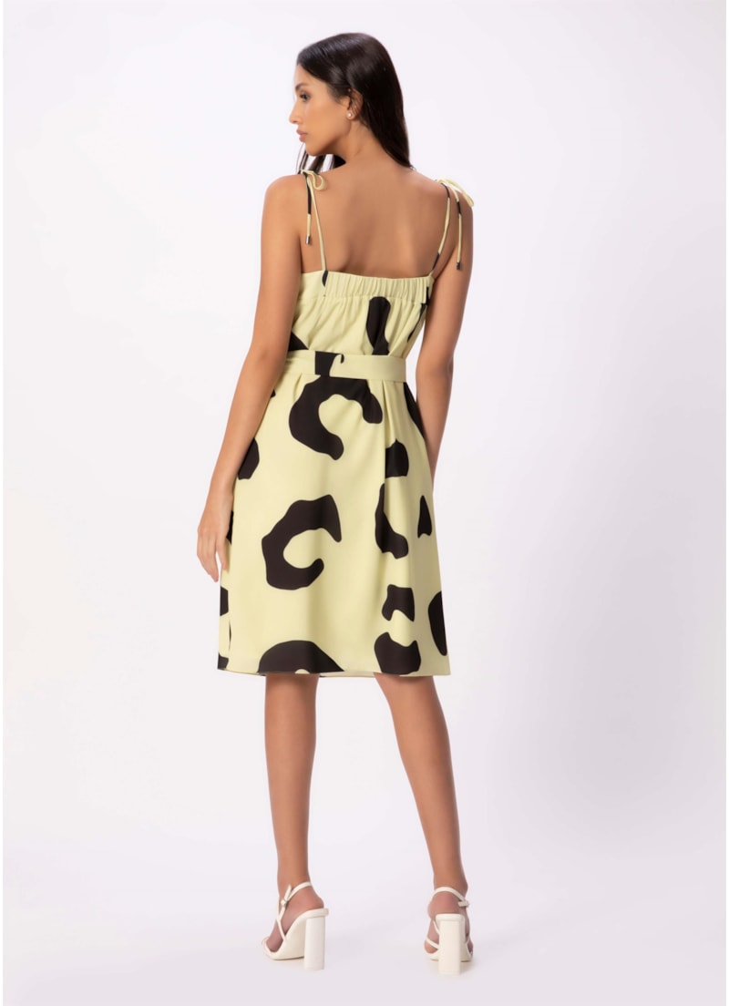 Vestido Graphic Prints Amarelo Limao