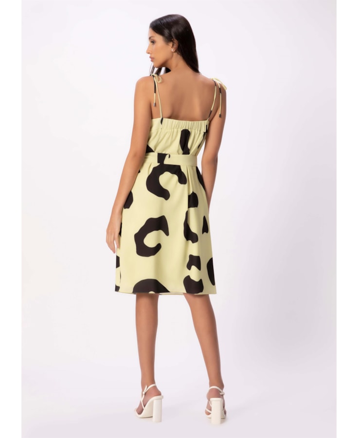 Vestido Graphic Prints Amarelo Limao