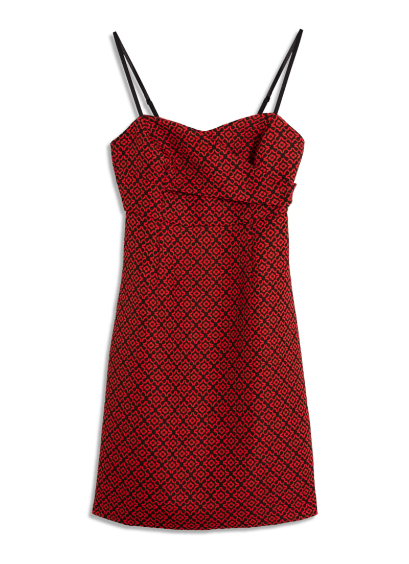 Vestido Jacquard Conhaque