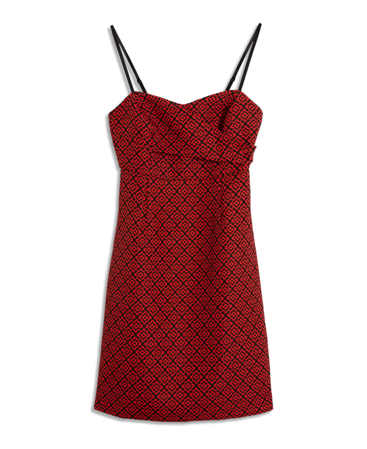 Vestido Jacquard Conhaque