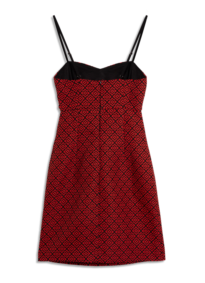 Vestido Jacquard Conhaque