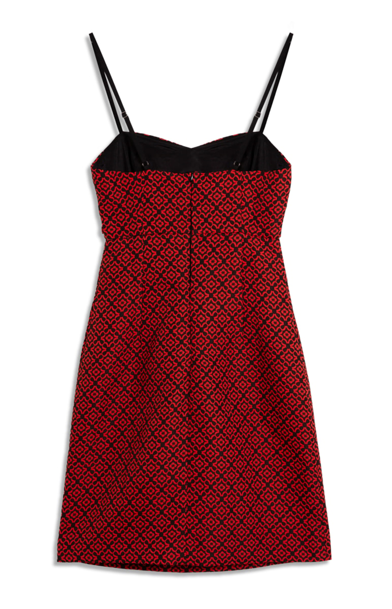 Vestido Jacquard Conhaque