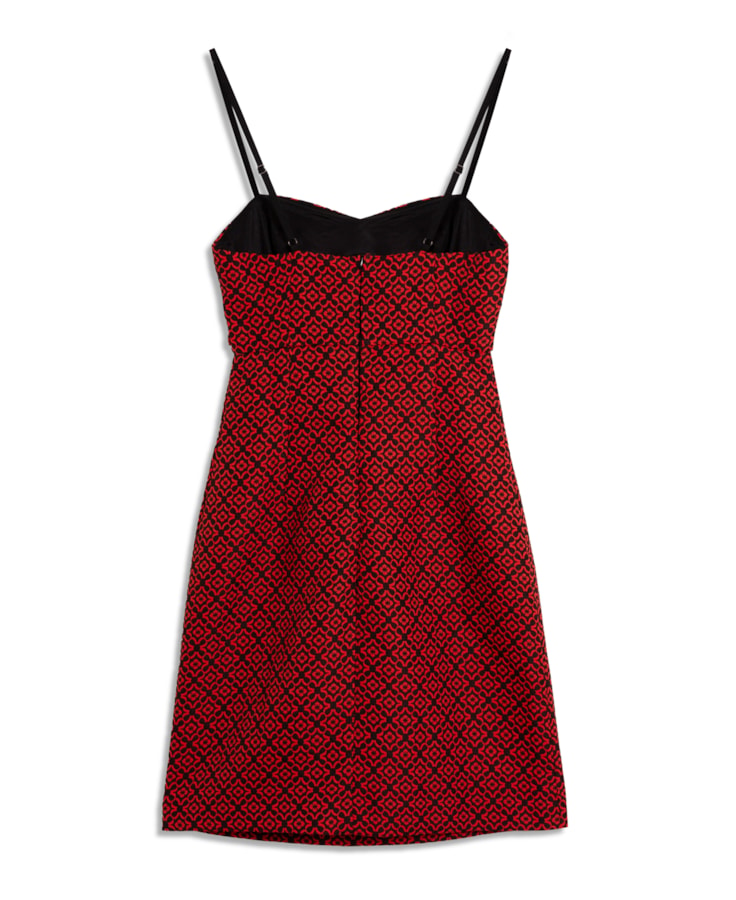Vestido Jacquard Conhaque