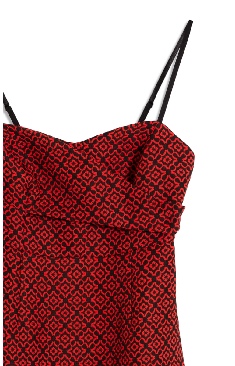 Vestido Jacquard Conhaque