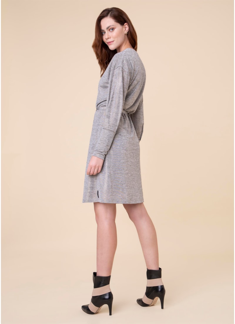Vestido Jersey Cinza Mescla