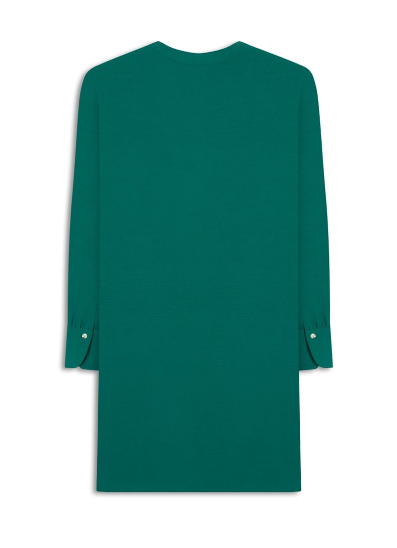 Vestido Light Touch Decote Bata Verde Bandeira