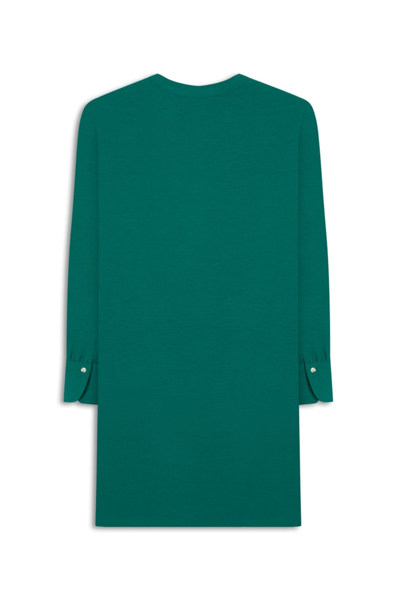 Vestido Light Touch Decote Bata Verde Bandeira