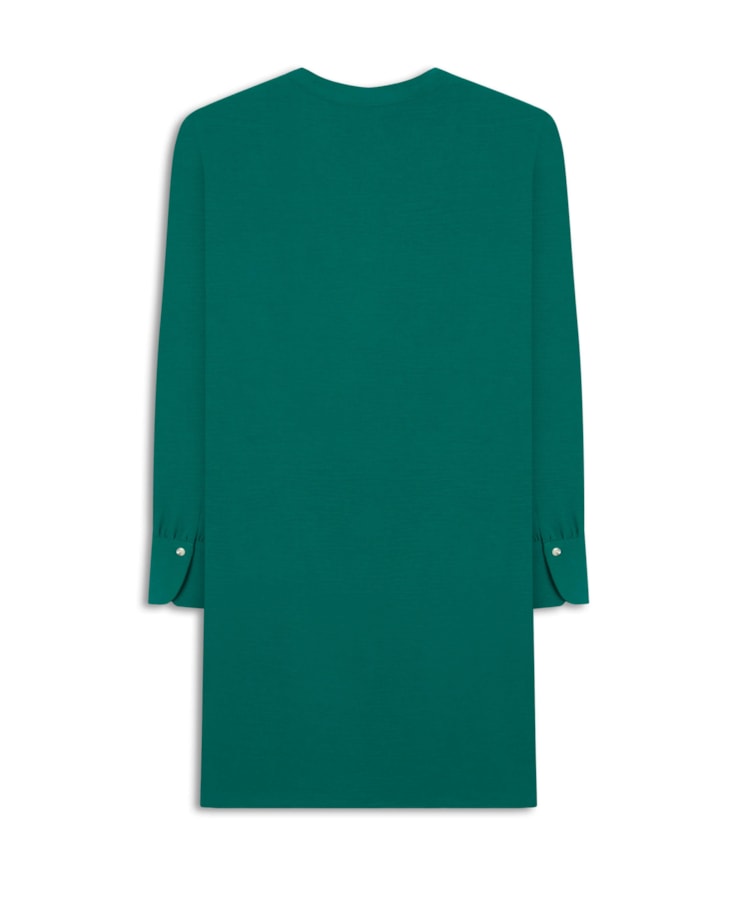 Vestido Light Touch Decote Bata Verde Bandeira